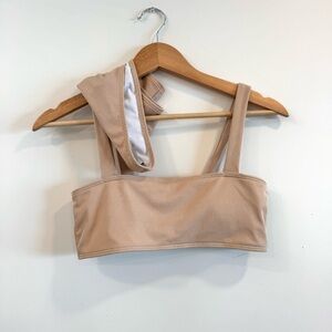 Neutral Ribbed High rise Bikini